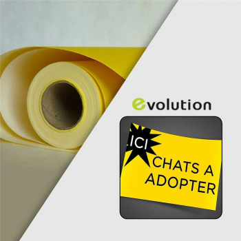 Papier couché jaune 100g/m²...
